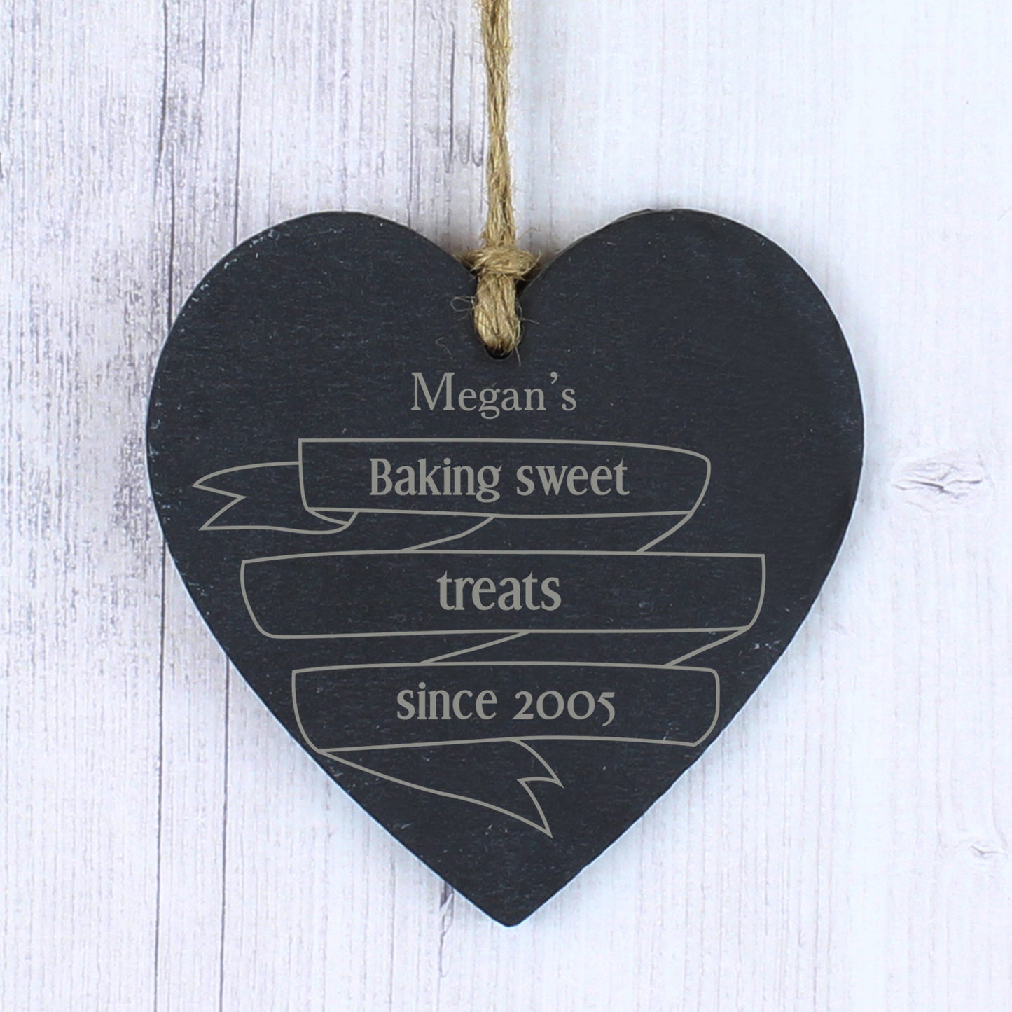 Personalised Garden Bloom Slate Heart Decoration - MK&JD Gifts