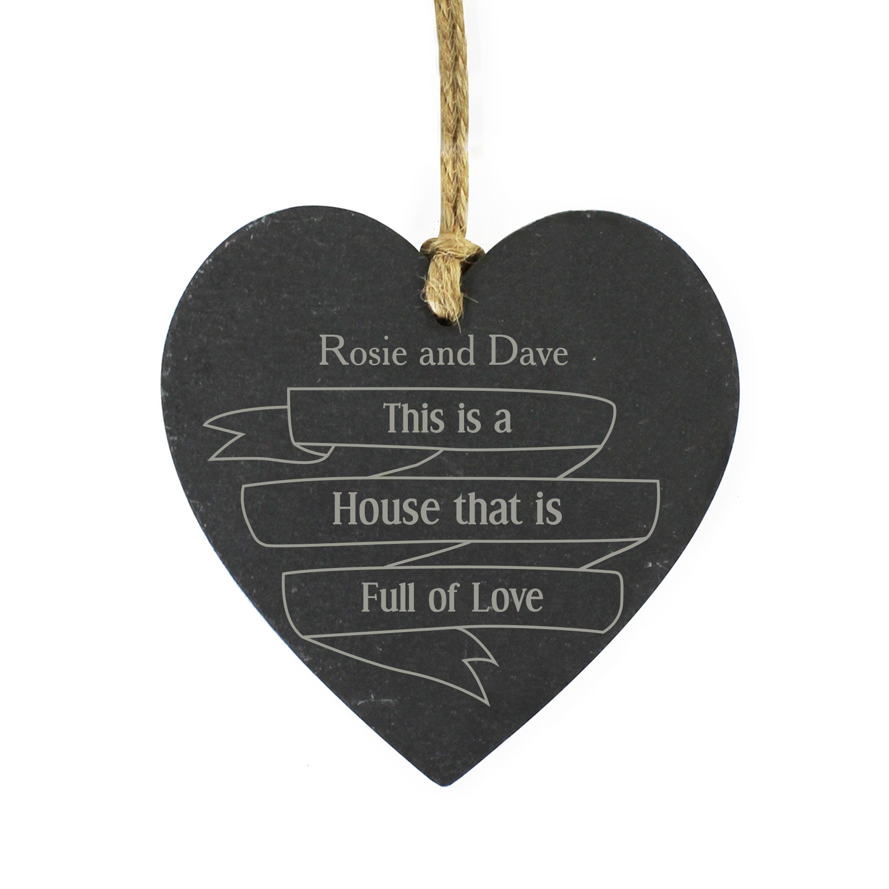 Personalised Garden Bloom Slate Heart Decoration - MK&JD Gifts