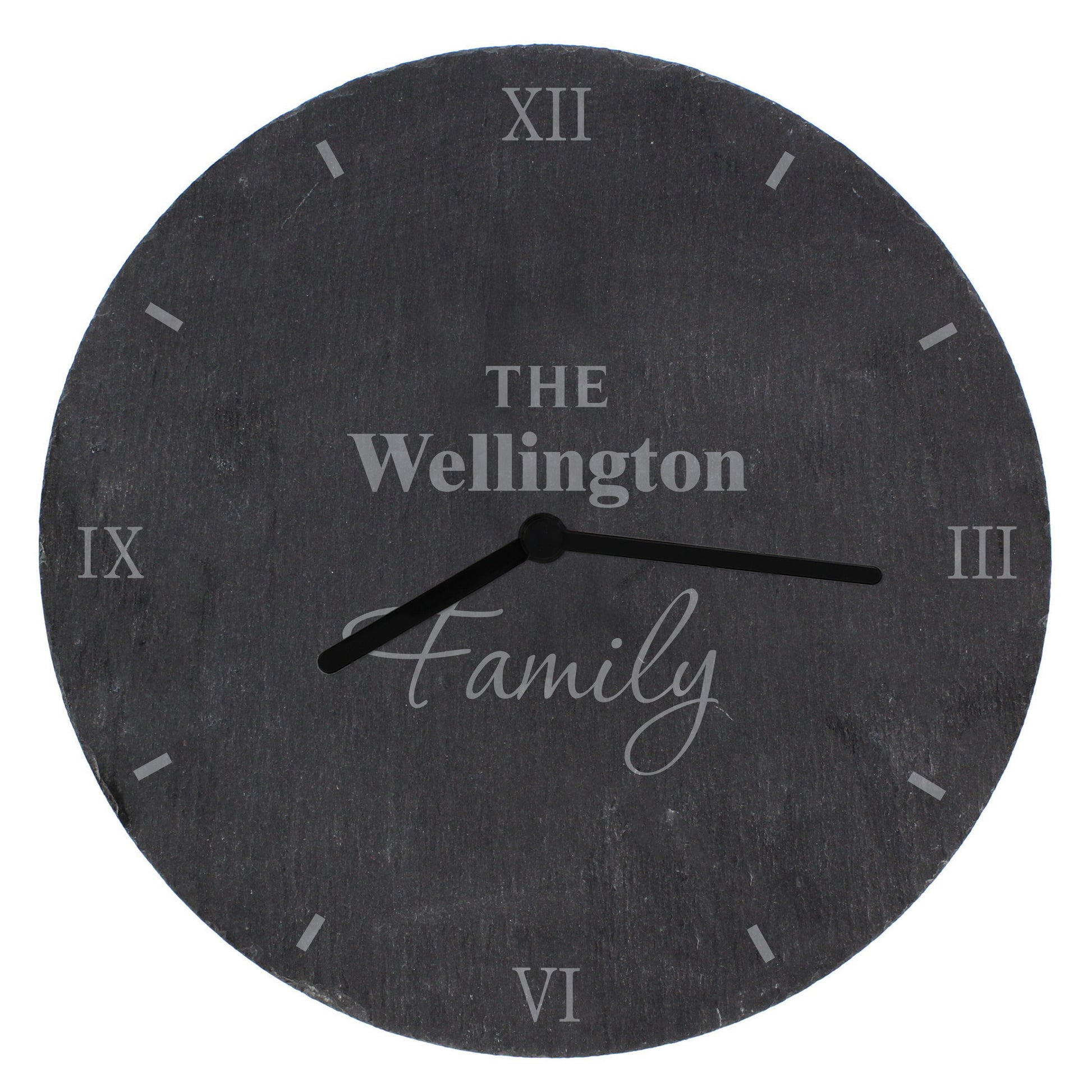 Personalised Family Slate Clock - MK&JD Gifts