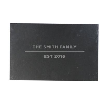 Personalised Classic Slate Rectangle Placemat - MK&JD Gifts