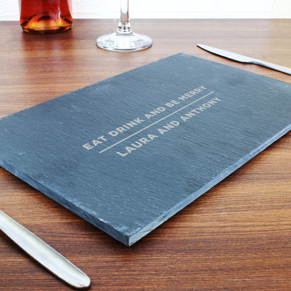 Personalised Classic Slate Rectangle Placemat - MK&JD Gifts