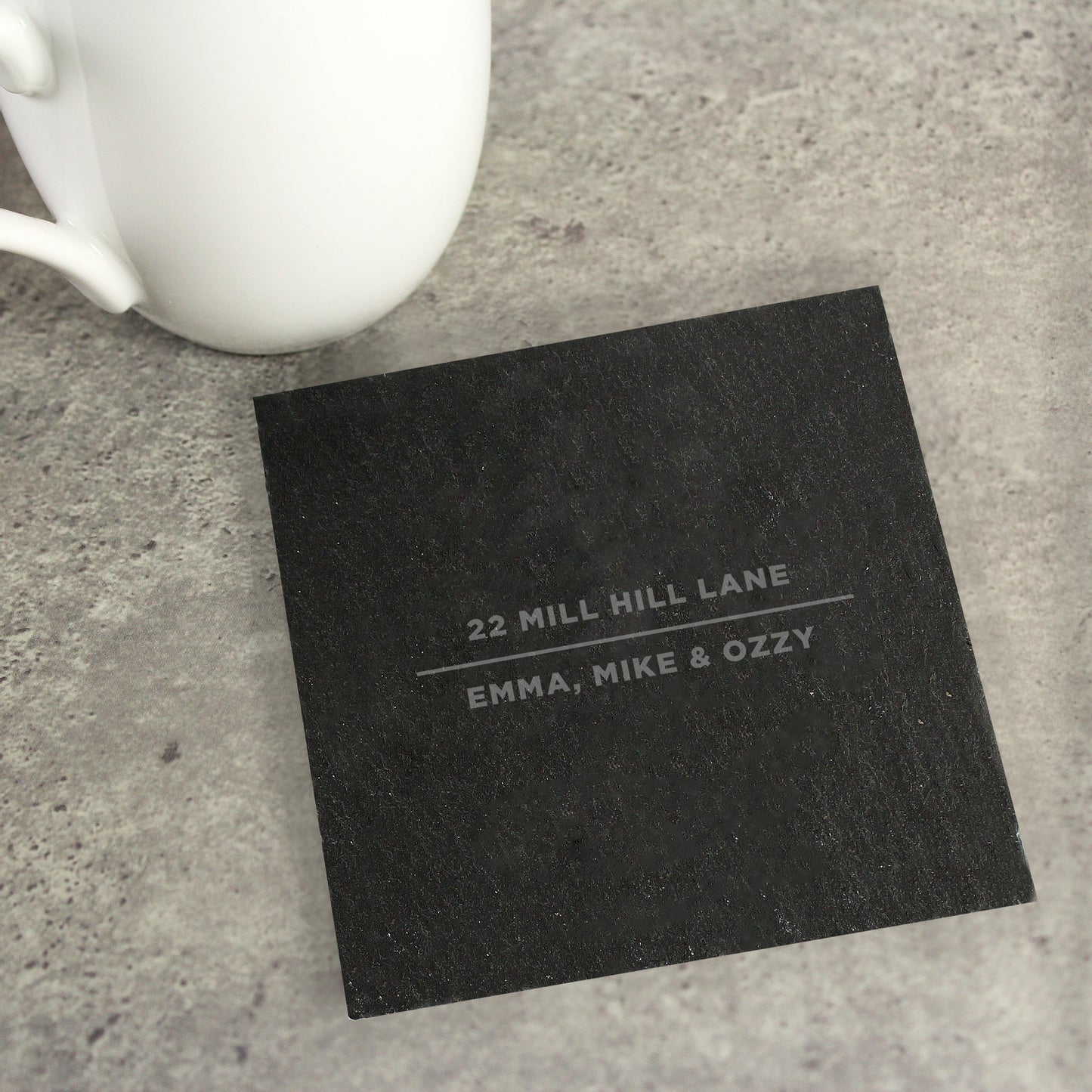Personalised Classic Single Slate Coaster - MK&JD Gifts