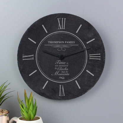 Personalised Moments Slate Clock - MK&JD Gifts