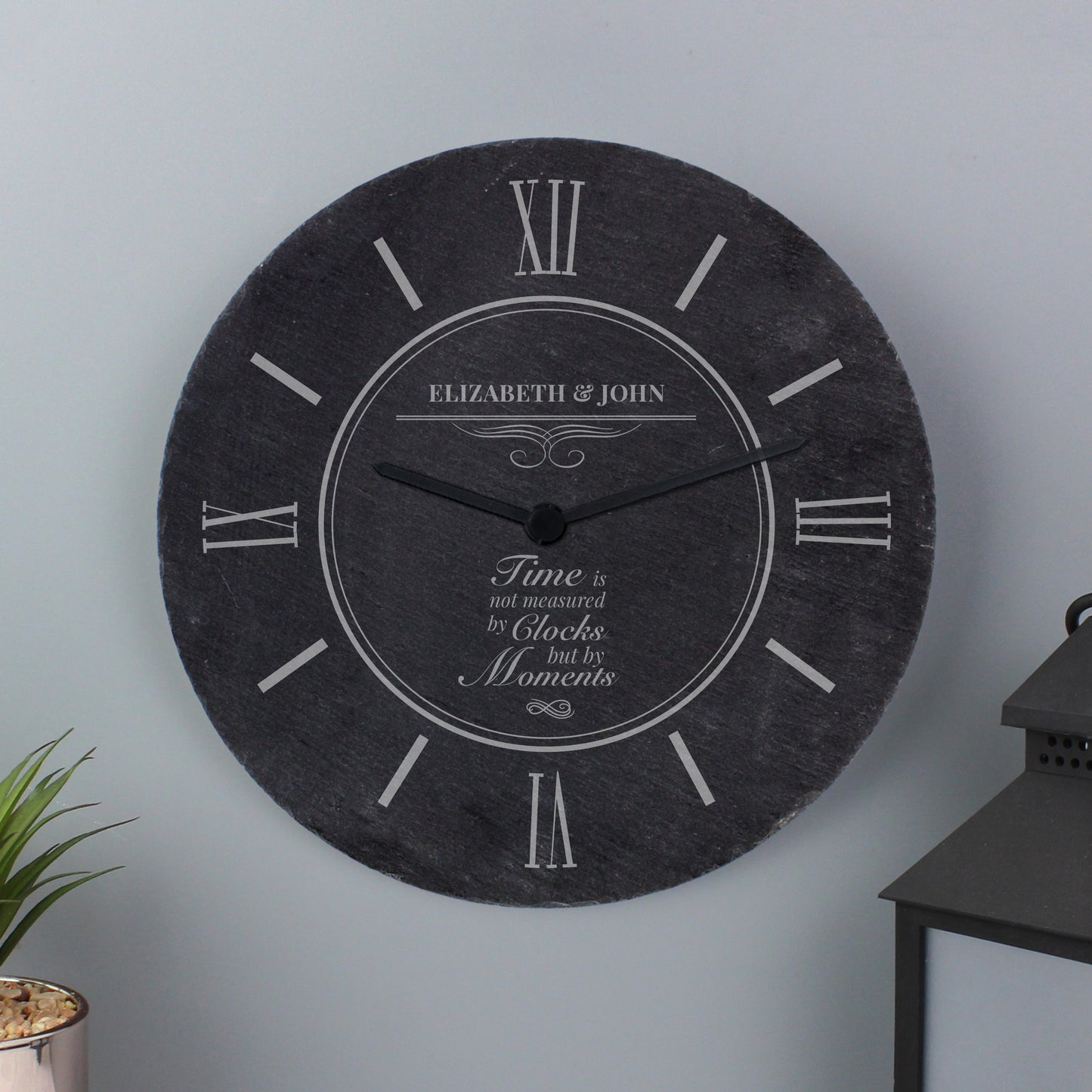 Personalised Moments Slate Clock - MK&JD Gifts