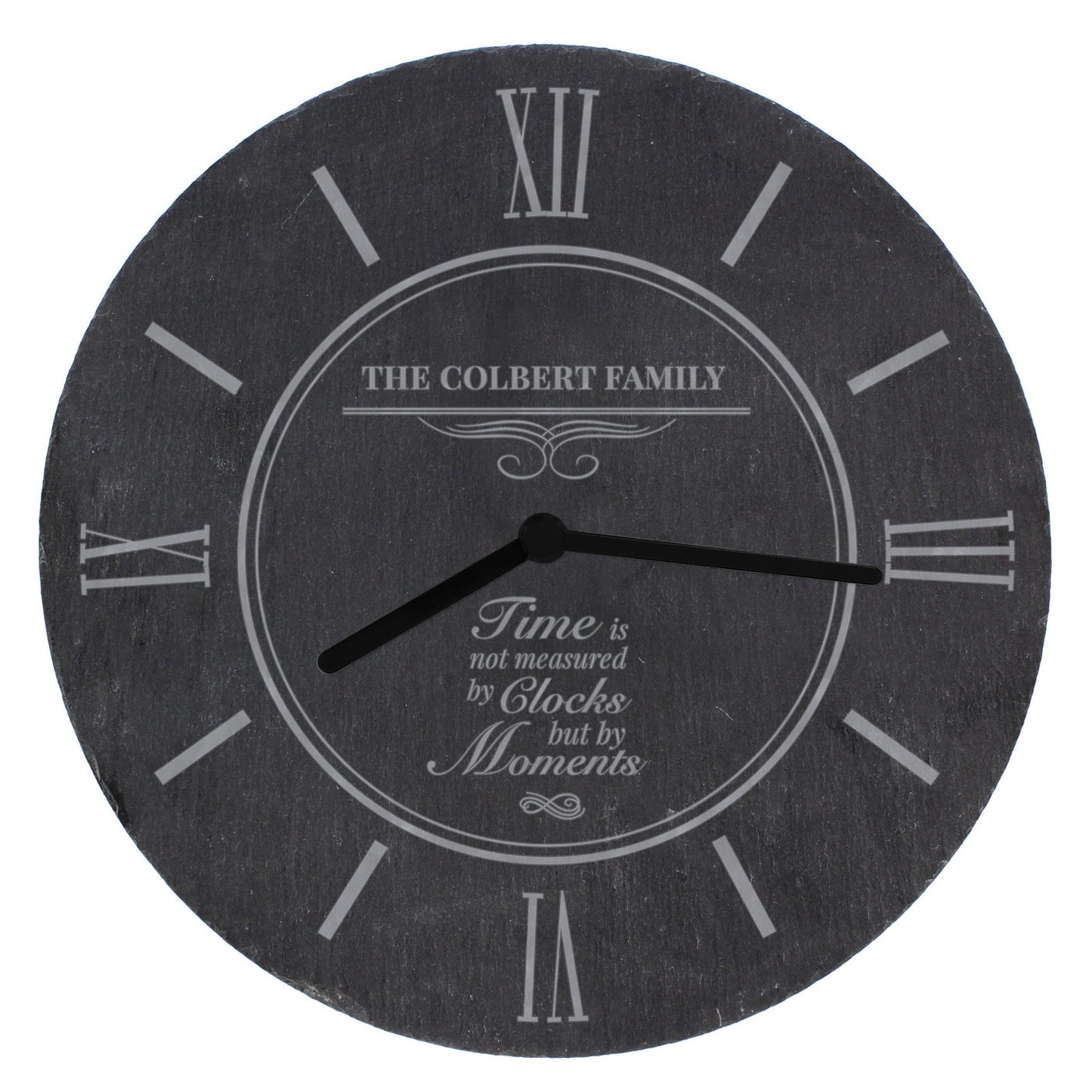 Personalised Moments Slate Clock - MK&JD Gifts