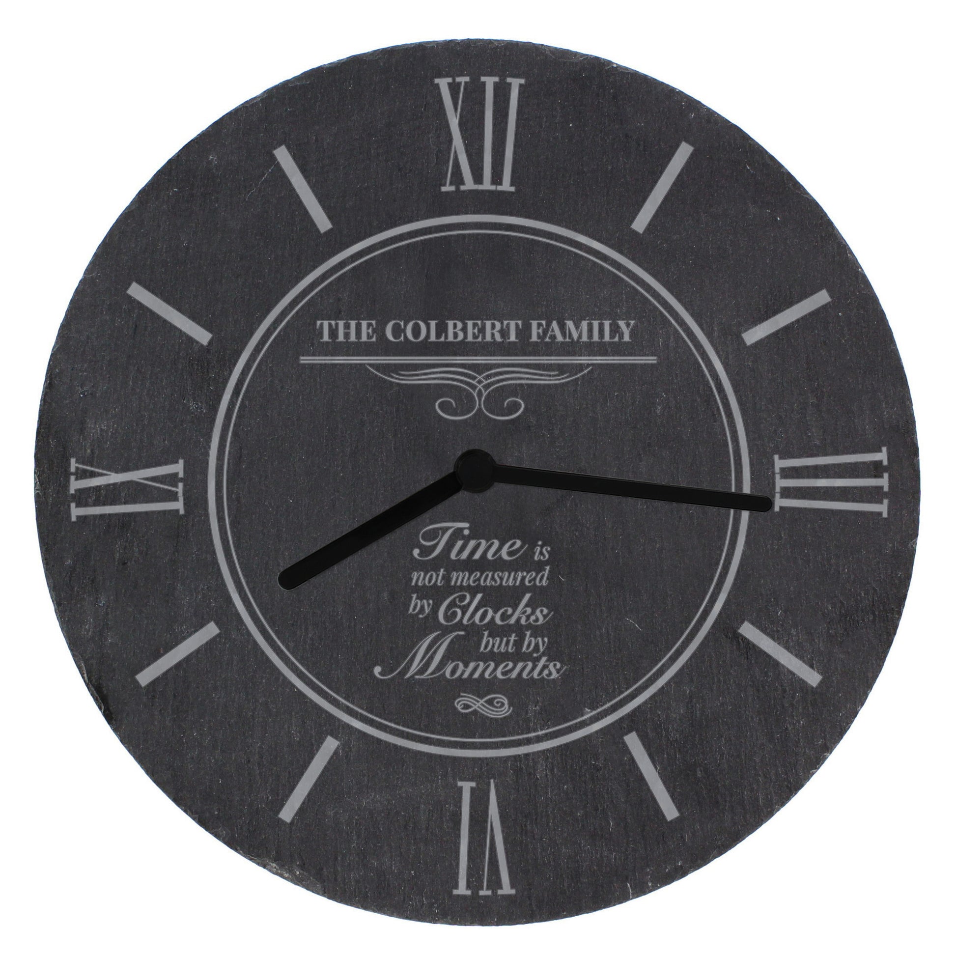 Personalised Moments Slate Clock - MK&JD Gifts