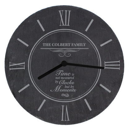 Personalised Moments Slate Clock - MK&JD Gifts