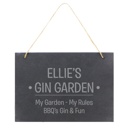 Personalised Large Hanging Slate Sign - MK&JD Gifts