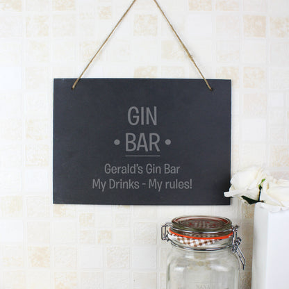 Personalised Large Hanging Slate Sign - MK&JD Gifts