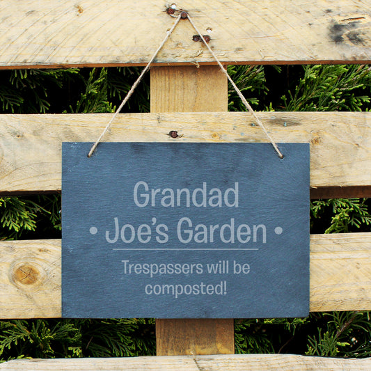 Personalised Large Hanging Slate Sign - MK&JD Gifts