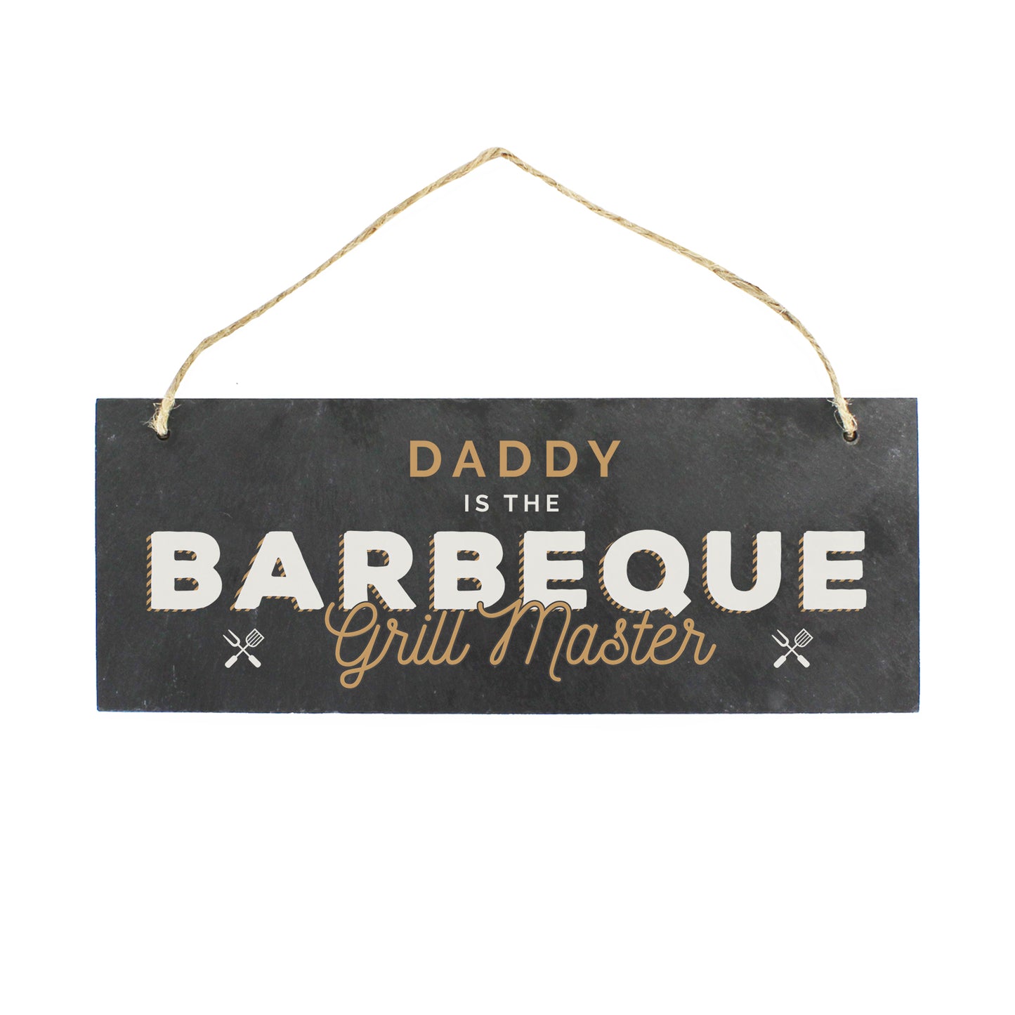 Personalised ""Barbeque Grill Master"" Printed Hanging Slate Plaque - MK&JD Gifts
