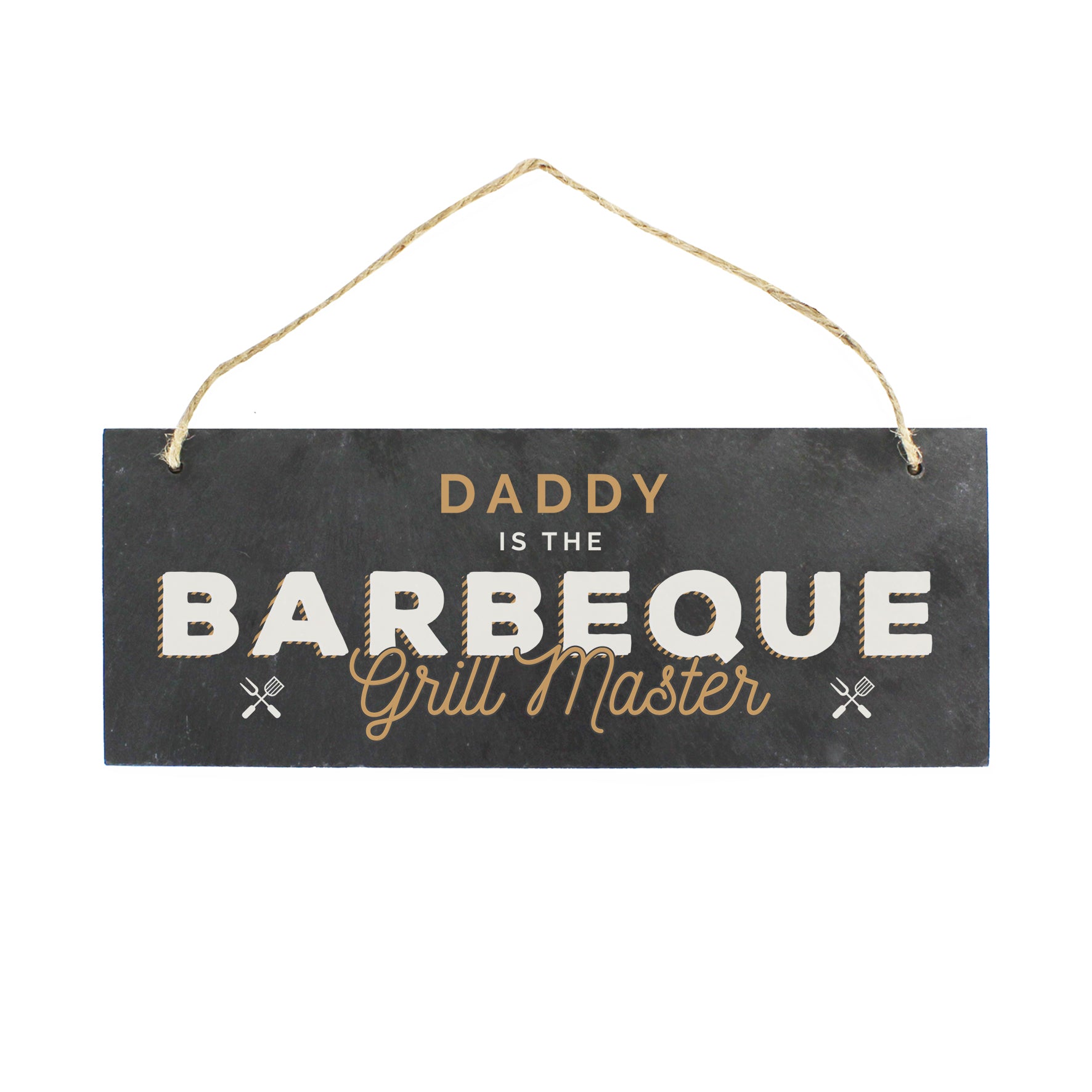 Personalised ""Barbeque Grill Master"" Printed Hanging Slate Plaque - MK&JD Gifts