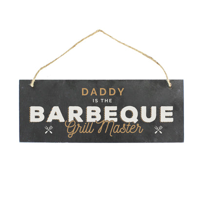 Personalised ""Barbeque Grill Master"" Printed Hanging Slate Plaque - MK&JD Gifts