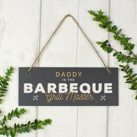 Personalised ""Barbeque Grill Master"" Printed Hanging Slate Plaque - MK&JD Gifts