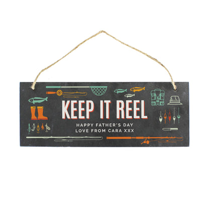 Personalised ""Keep It Reel"" Printed Hanging Slate Plaque - MK&JD Gifts