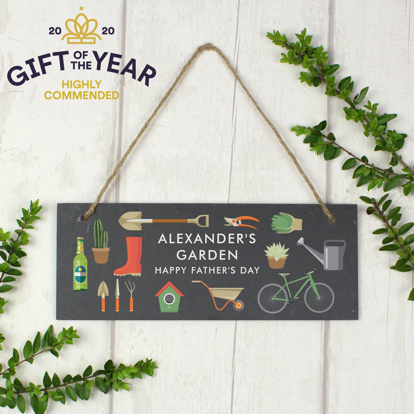 Personalised Garden Printed Hanging Slate Plaque - MK&JD Gifts