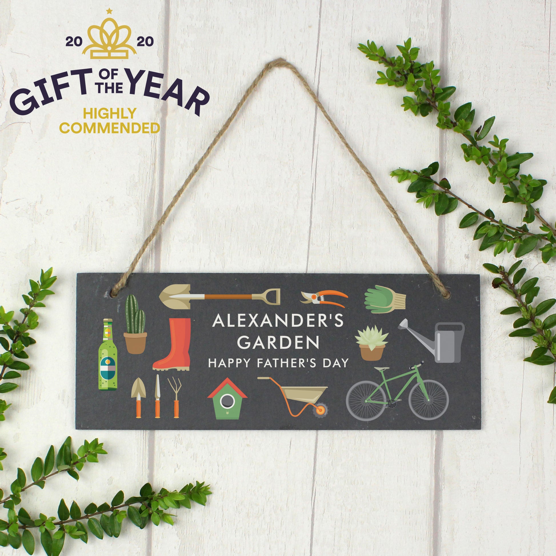 Personalised Garden Printed Hanging Slate Plaque - MK&JD Gifts