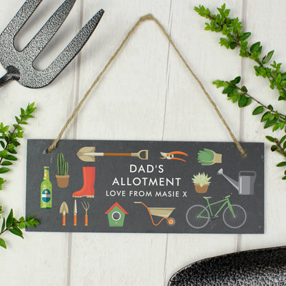 Personalised Garden Printed Hanging Slate Plaque - MK&JD Gifts