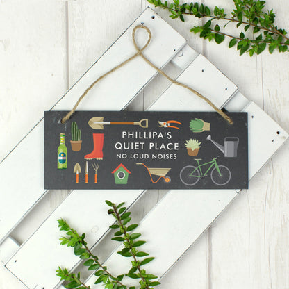 Personalised Garden Printed Hanging Slate Plaque - MK&JD Gifts