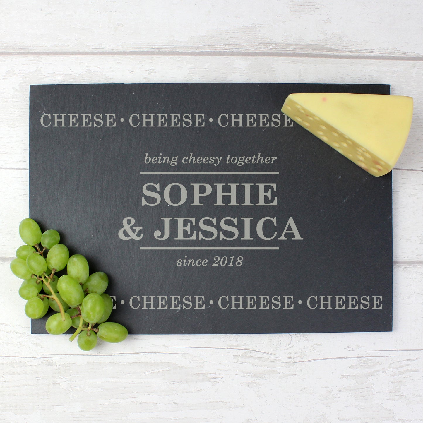 Personalised Cheese Cheese Cheese Slate Cheese Board - MK&JD Gifts