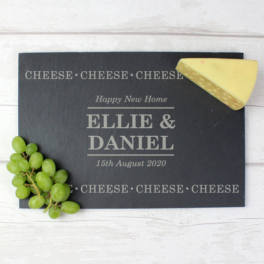 Personalised Cheese Cheese Cheese Slate Cheese Board - MK&JD Gifts