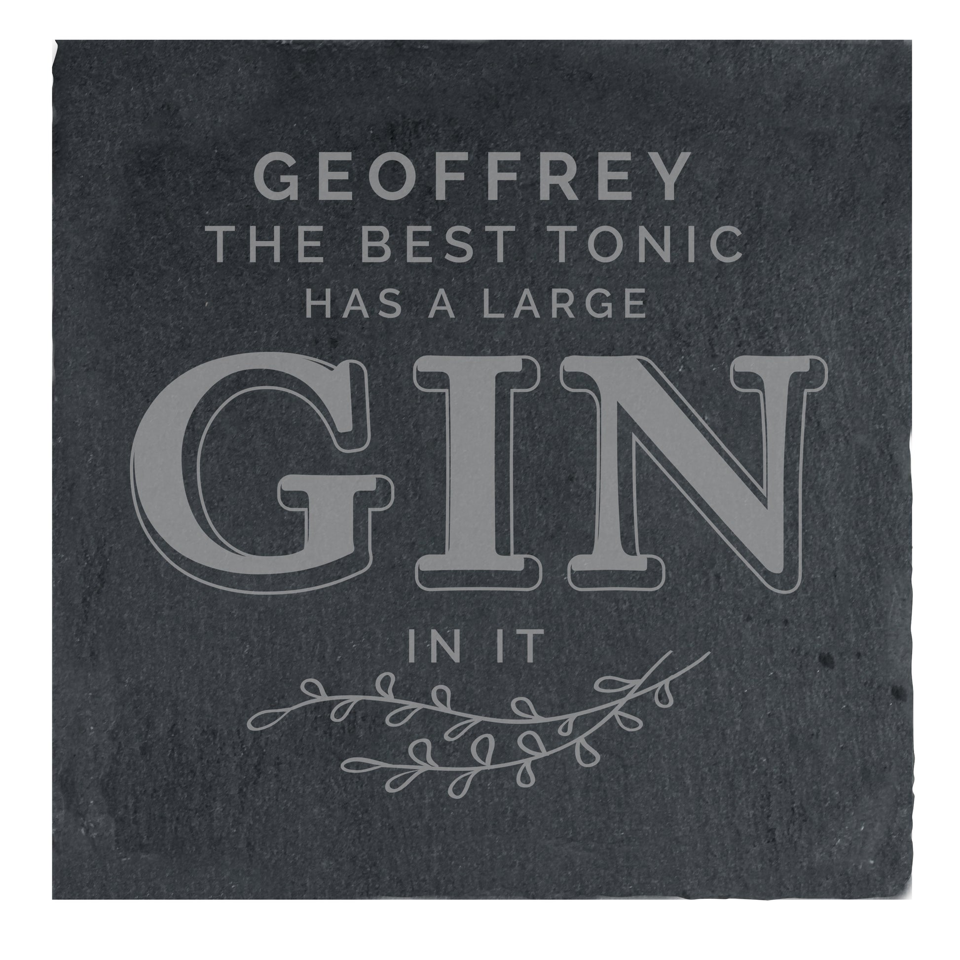 Personalised Gin & Tonic Single Slate Coaster - MK&JD Gifts