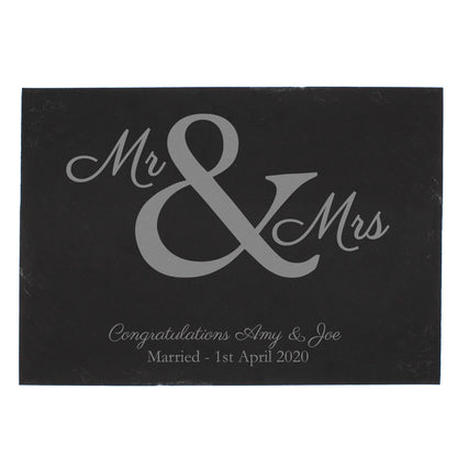 Personalised Mr & Mrs Slate Placemat - MK&JD Gifts