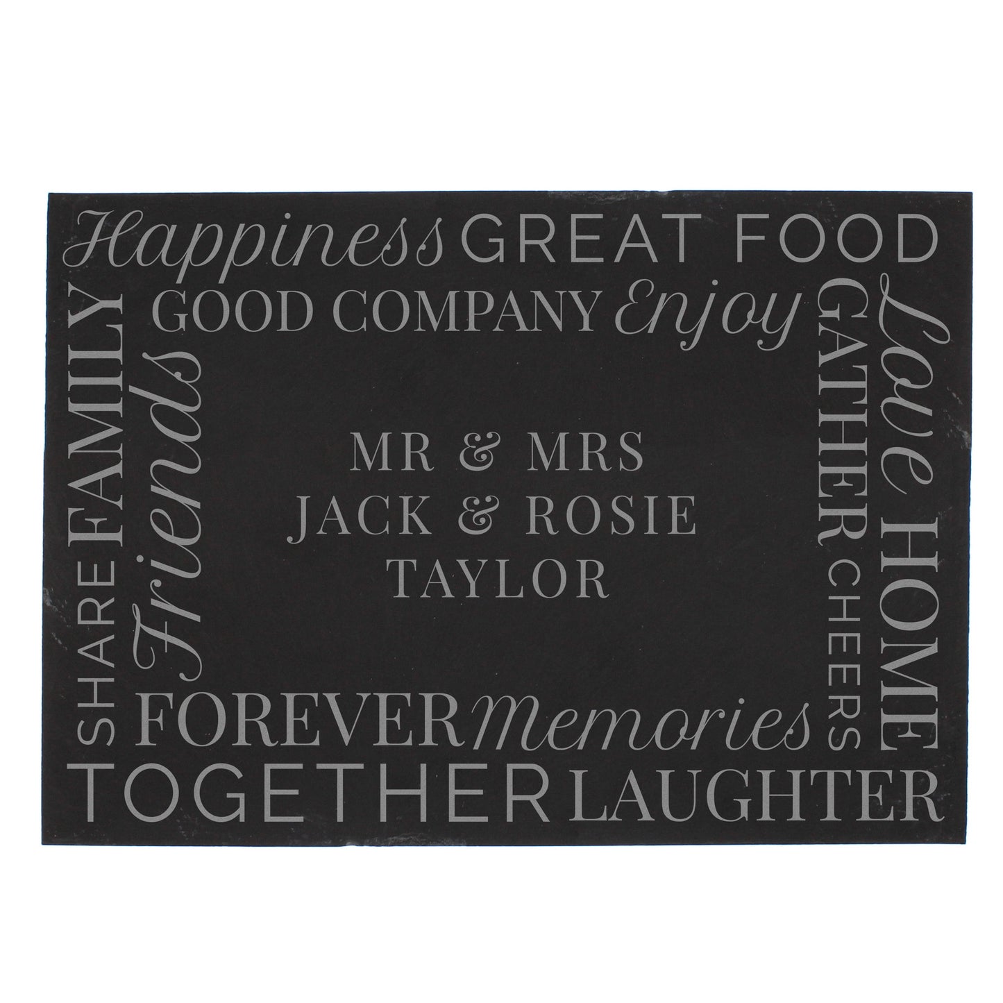Personalised 'Together' Slate Placemat - MK&JD Gifts