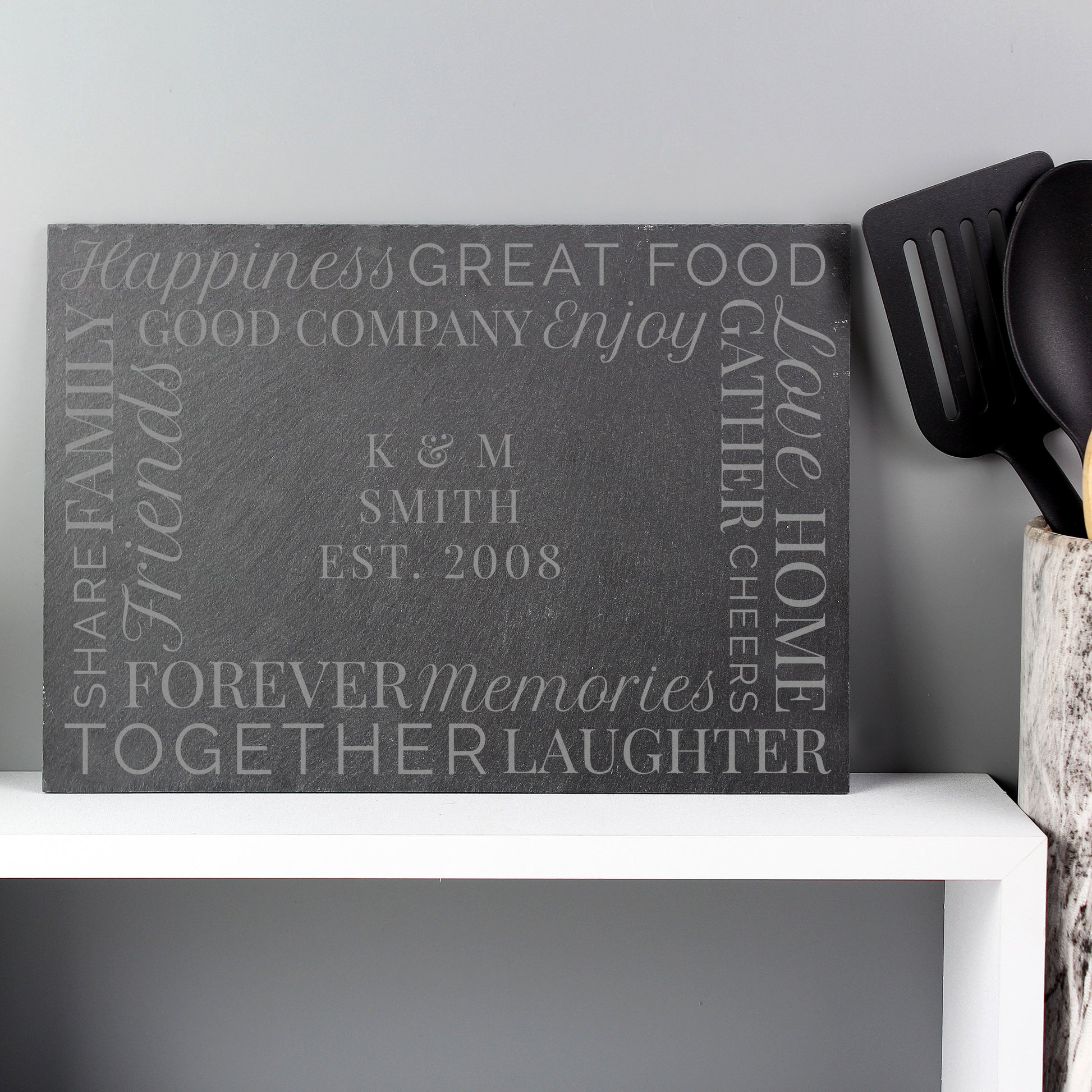 Personalised 'Together' Slate Placemat - MK&JD Gifts
