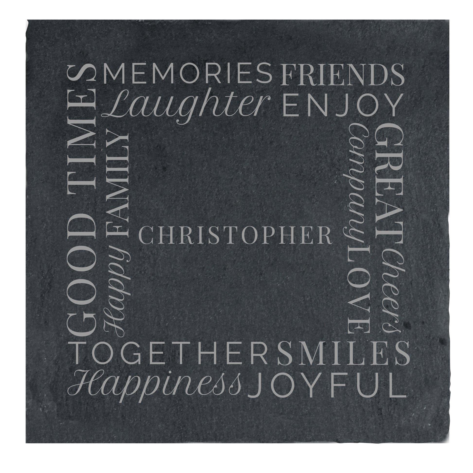Personalised 'Together' Single Slate Coaster - MK&JD Gifts
