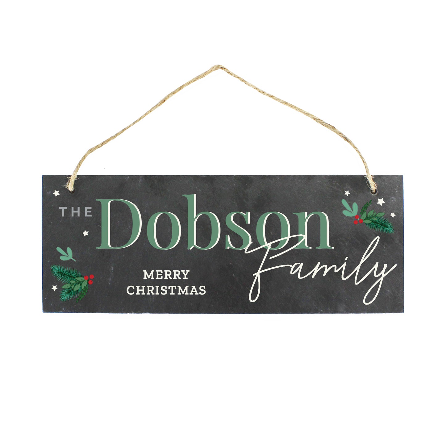 Personalised Christmas Slate Plaque - MK&JD Gifts