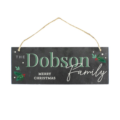 Personalised Christmas Slate Plaque - MK&JD Gifts