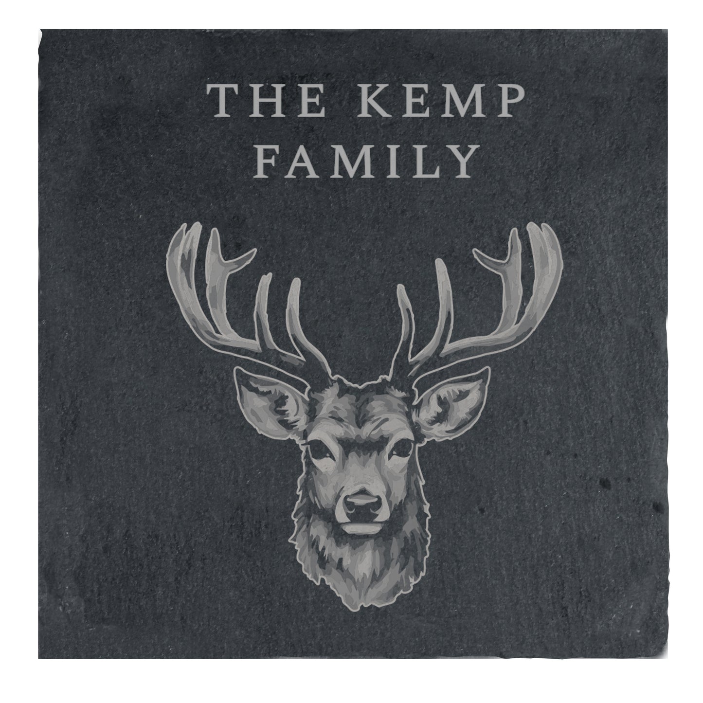 Personalised Stag Slate Coaster - MK&JD Gifts
