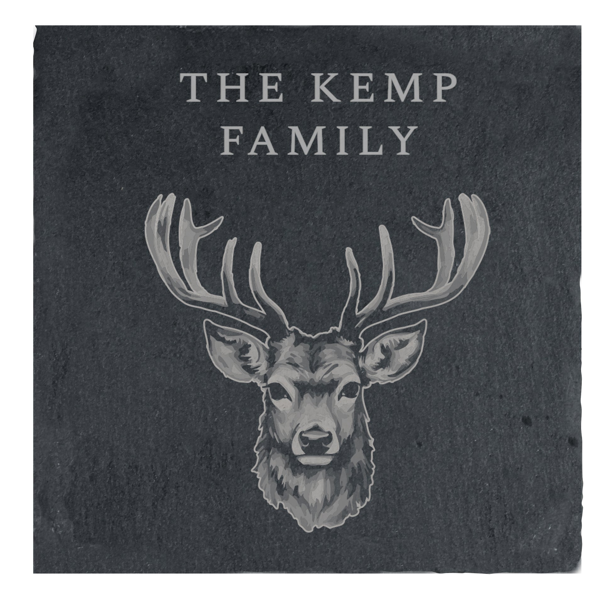 Personalised Stag Slate Coaster - MK&JD Gifts