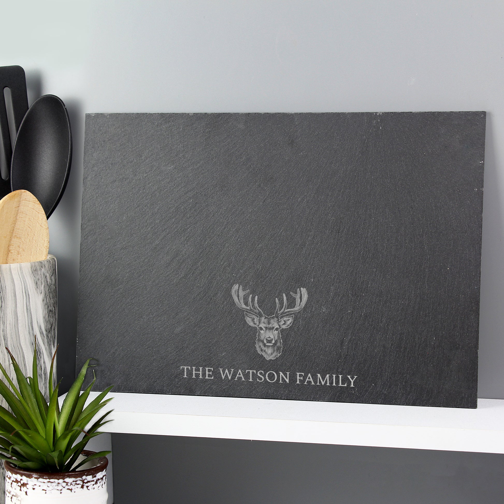 Personalised Stag Slate Placemat - MK&JD Gifts