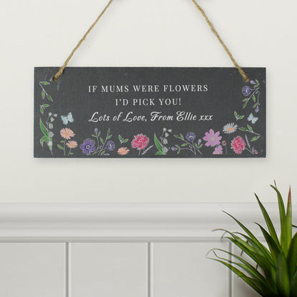 Personalised Wild Flowers Slate Garden Sign - MK&JD Gifts