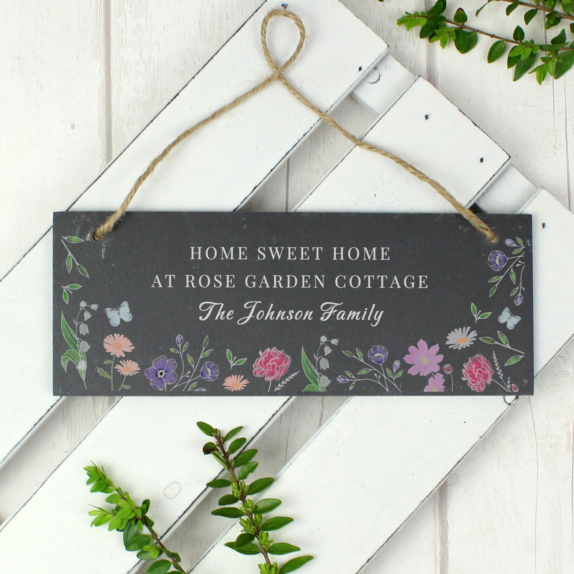 Personalised Wild Flowers Slate Garden Sign - MK&JD Gifts