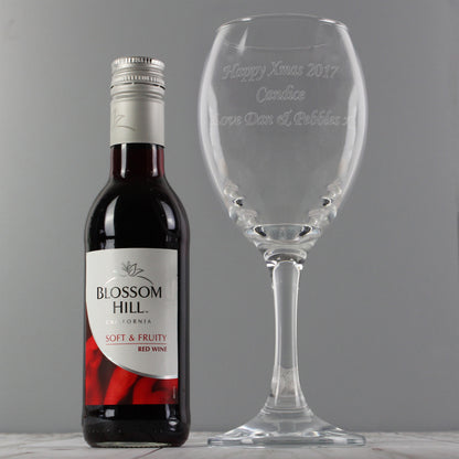 Personalised Red Wine & Wine Glass Set - MK&JD Gifts