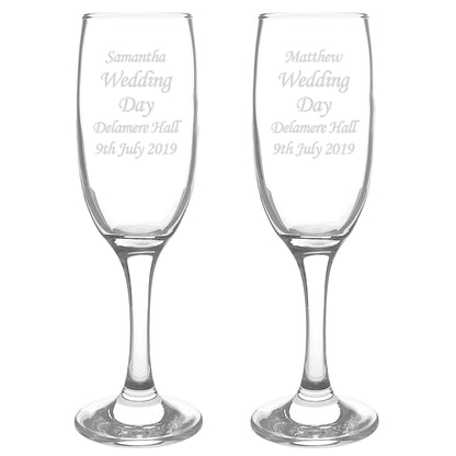 Personalised Celebration Pair of Flutes - MK&JD Gifts