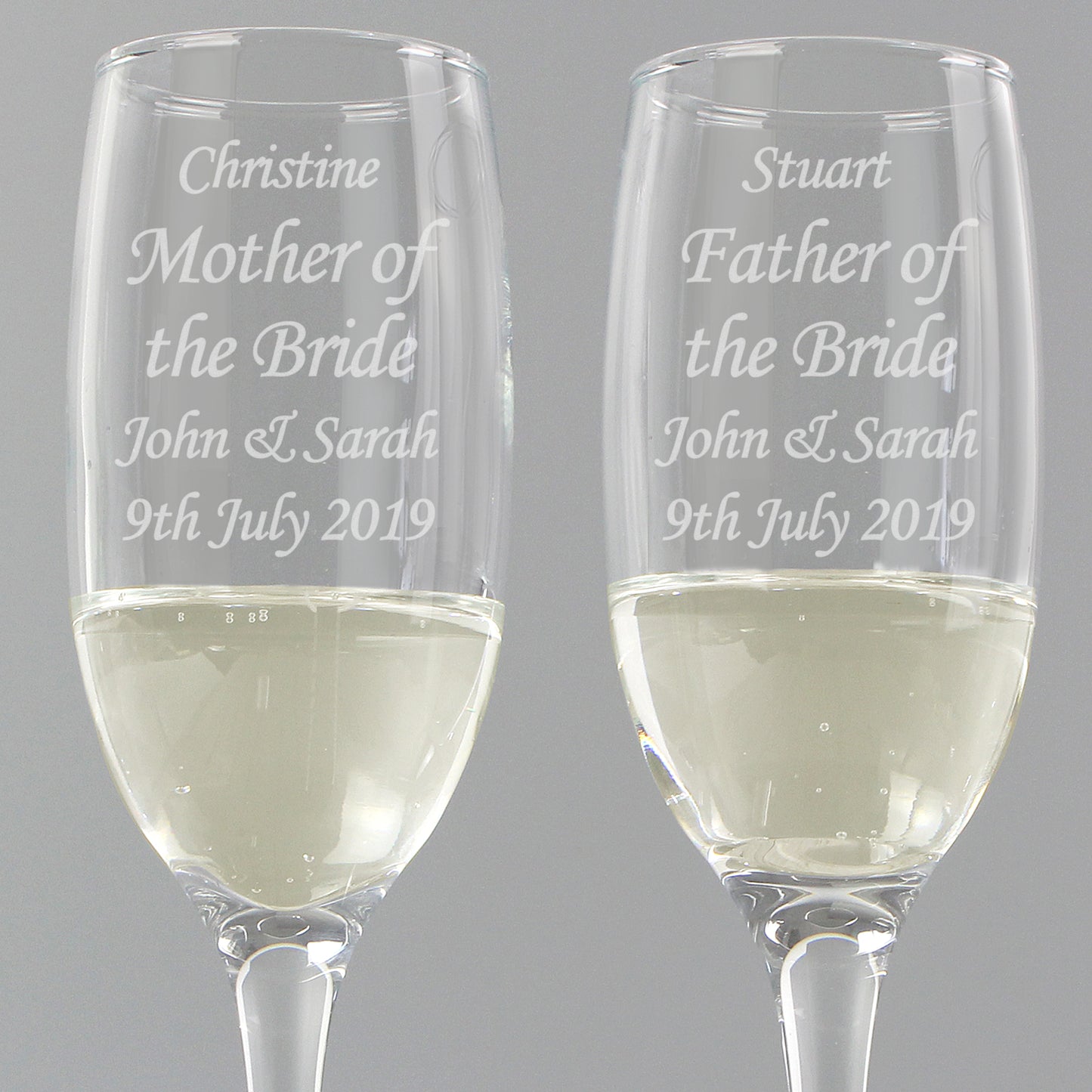 Personalised Celebration Pair of Flutes - MK&JD Gifts