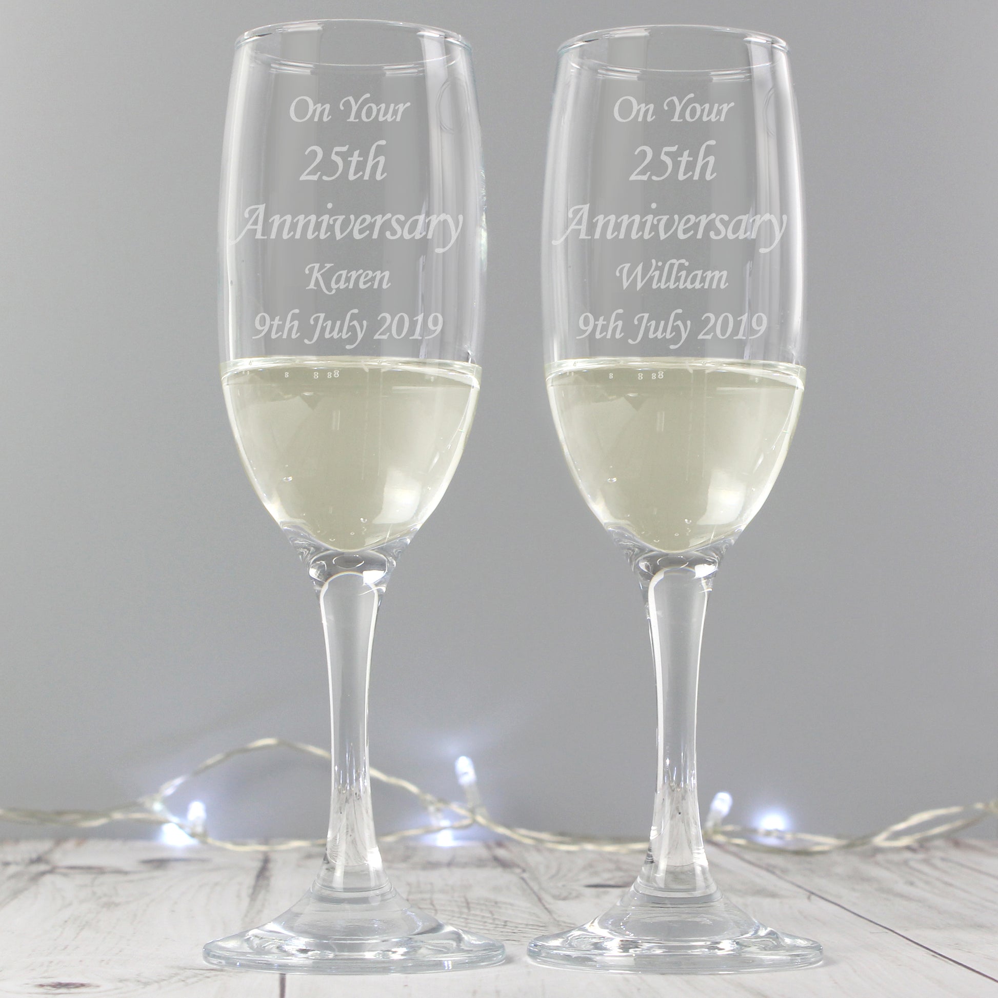 Personalised Celebration Pair of Flutes - MK&JD Gifts