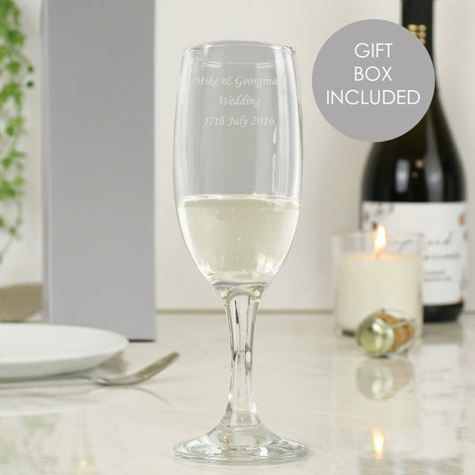 Personalised Traditional Toast Flute - MK&JD Gifts