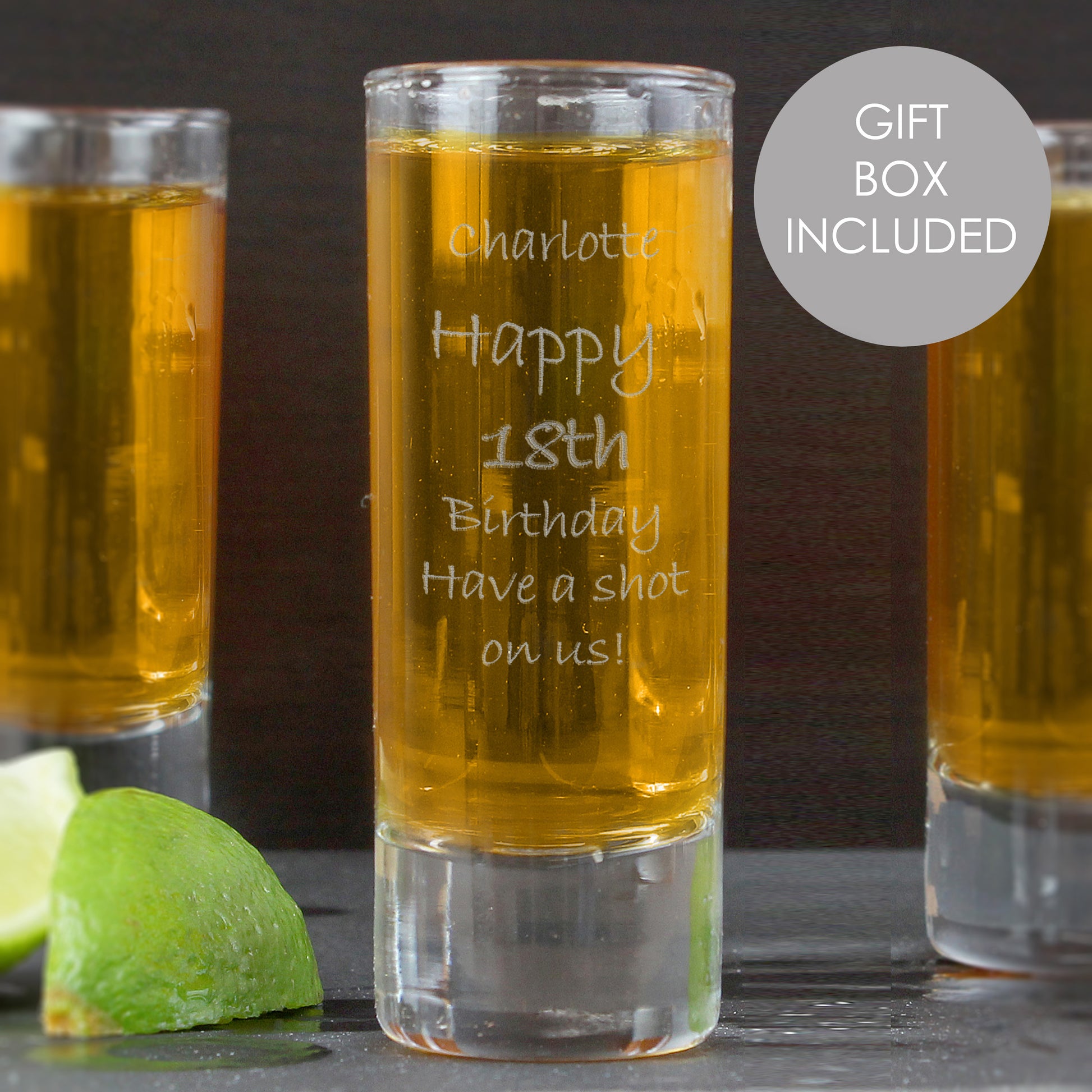 Personalised Engraved Shot Glass - MK&JD Gifts