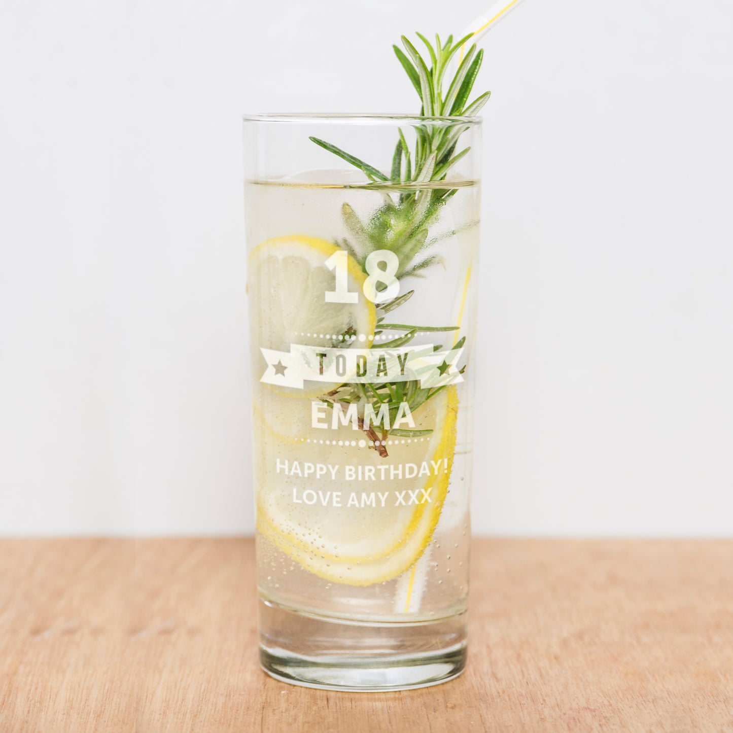 Personalised Birthday Star Hi Ball Glass - MK&JD Gifts