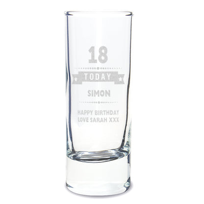 Personalised Birthday Star Shot Glass - MK&JD Gifts