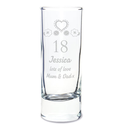 Personalised Birthday Craft Shot Glass Engraved - MK&JD Gifts