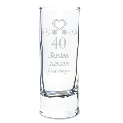 Personalised Birthday Craft Shot Glass Engraved - MK&JD Gifts