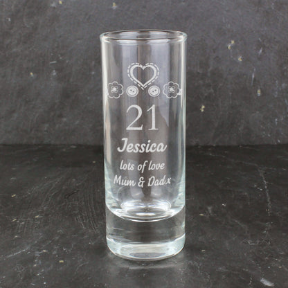 Personalised Birthday Craft Shot Glass Engraved - MK&JD Gifts
