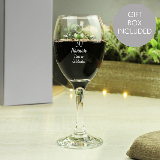 Personalised Birthday Craft Wine Glass - MK&JD Gifts
