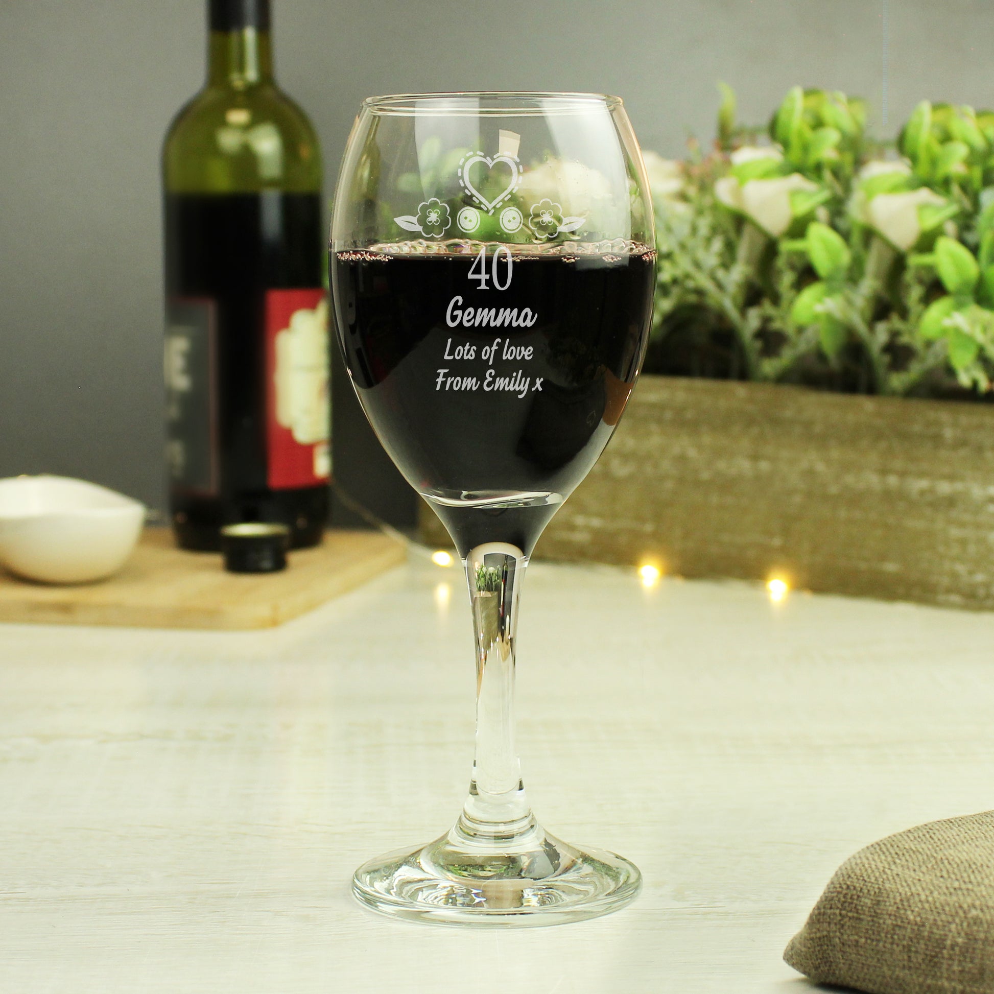 Personalised Birthday Craft Wine Glass - MK&JD Gifts